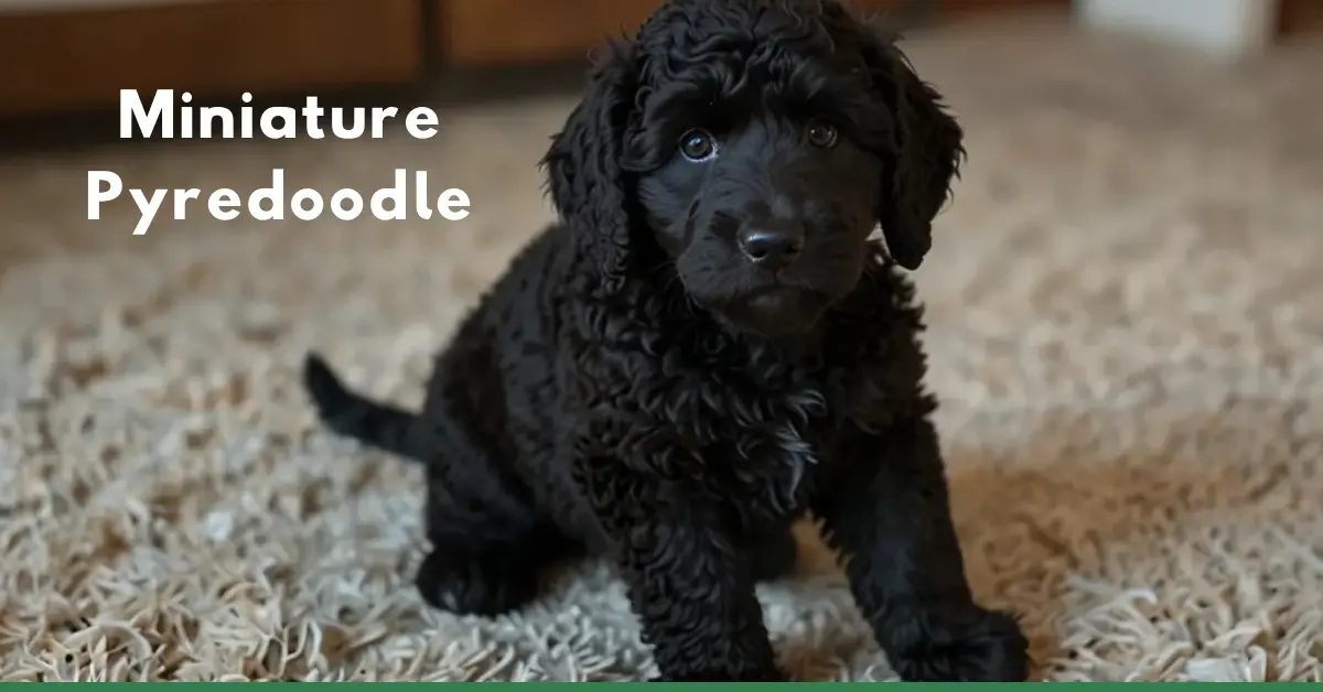 Miniature Pyredoodle dog
